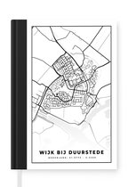 Carnet - Cahier d'écriture - Carte - Wijk bij Duurstede - Zwart - Wit - Carnet - Format A5 - Bloc-notes