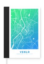 Carnet - Cahier d'écriture - Plan de la ville - Venlo - Blauw - Carnet - Format A5 - Bloc-notes - Carte