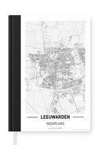 Carnet de notes - Cahier d'écriture - Plan de la ville de Leeuwarden - Carnet de notes - Format A5 - Bloc-notes - Carte
