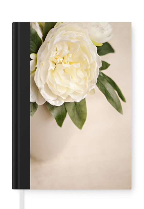 Carnet - Cahier d'écriture - La pivoine Witte est un vase blanc - Carnet - Format A5 - Bloc-notes