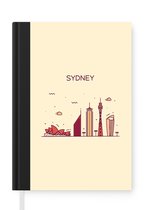 Notitieboek - Schrijfboek - Sydney - Skyline - Australië - Notitieboekje klein - A5 formaat - Schrijfblok