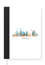 Notitieboek - Schrijfboek - Skyline - Reizen - Wereld - Notitieboekje klein - A5 formaat - Schrijfblok