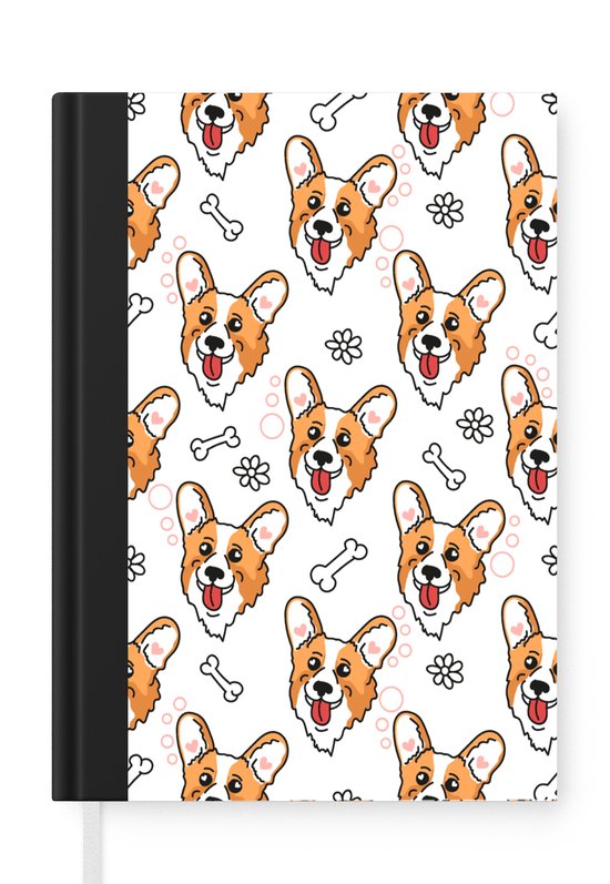 Carnet - Cahier d'écriture - Motifs - Chien - Corgi - Carnet - Format A5 - Bloc-notes