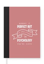 Notitieboek - Schrijfboek - Psychologie - Studenten - Onderwijs - Studeer - Notitieboekje klein - A5 formaat - Schrijfblok
