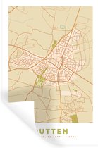 Muurstickers - Sticker Folie - Putten - Plattegrond - Kaart - Stadskaart - 20x30 cm - Plakfolie - Muurstickers Kinderkamer - Zelfklevend Behang - Zelfklevend behangpapier - Stickerfolie