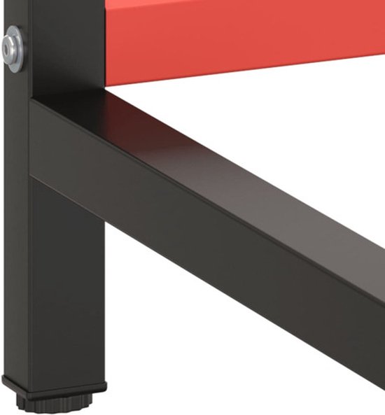 VidaXL Estructura de banco de trabajo metal negro y rojo 120x57x79 cm | Leroy Merlin