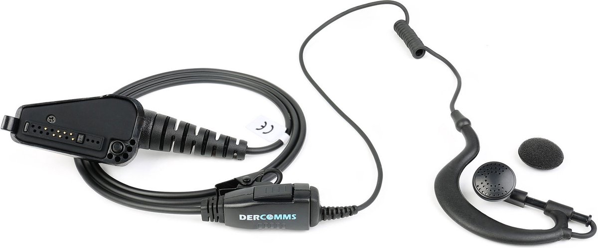 DerComms® Oorhanger oortje voor Kenwood NX200, NX300, TK280, TK380, TK-D200, TK-D300, NX5300
