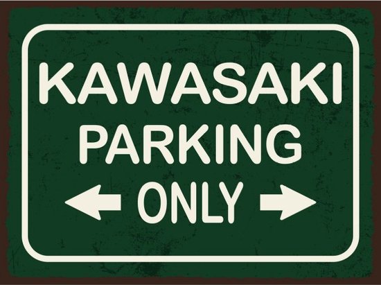 Wandbord - Kawasaki Parking Only - XL