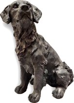 Tuinbeeld Hond voor Buiten - Dierenbeeld – Donker Decoratie Beeld voor Binnen en Buiten – Herdenking Hond - 46cm Hoog