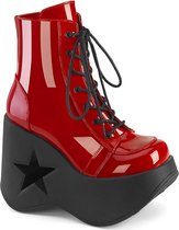 DemoniaCult - DYNAMITE-106 Plateau Laarzen - US 8 - 38 Shoes - Rood/Zwart