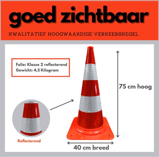 SNS SAFETY LTD TC-30Fx4 Flexible Safety Traffic Cone 30cm (Pack of 4