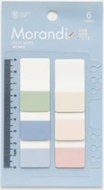 Index tabs - 60 stuks - inclusief liniaal - 6 kleuren - sticky notes