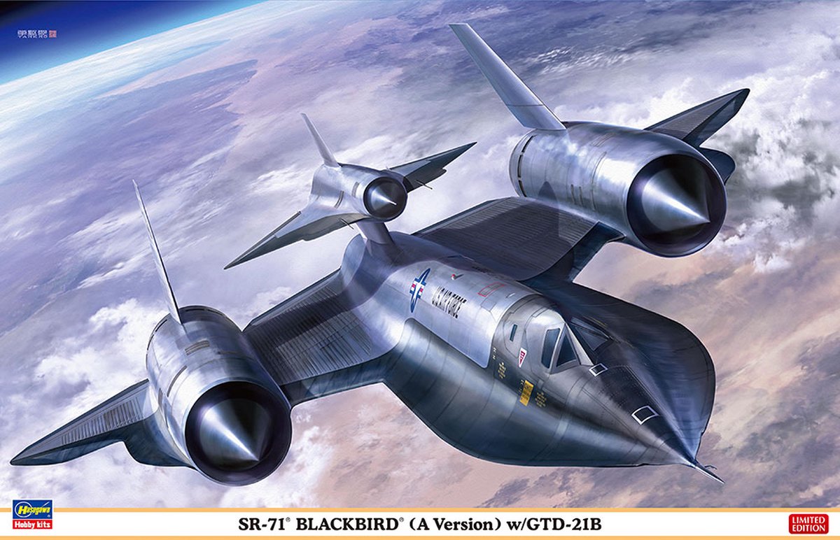 Hasegawa Modelbouwpakket Militaire voertuigen - 02395 SR-71 Blackbird (A Version) w/GTD-21B Plastic - 1:72 - Modelbouw
