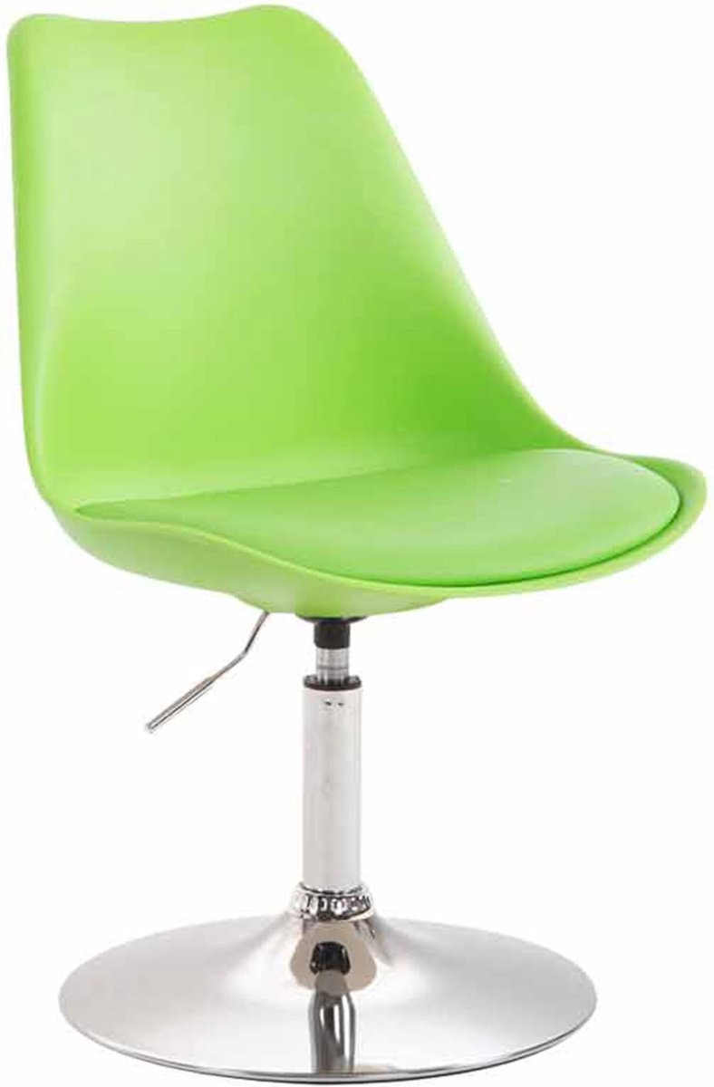 CLP Maverick Set van 4 Eetkamerstoelen - Kunststof groen chroom