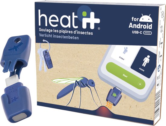 heat it® voor Android - verlicht insectenbeten: muggen, wespen, paardenvliegen - kalmeert snel - compact, snel en effectief - geschikt voor kinderen en zwangere vrouwen