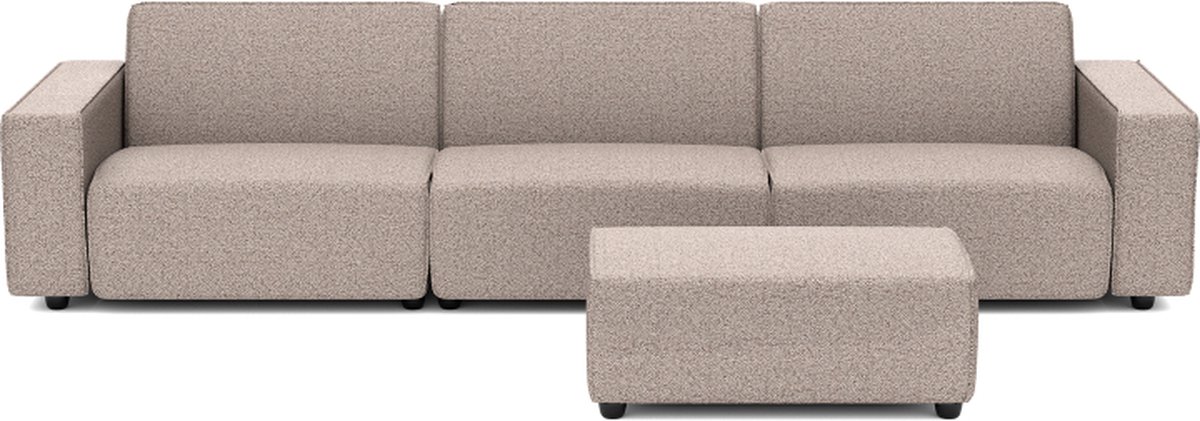 Icon deluxe loungeset 6-zits + hocker small Light Taupe