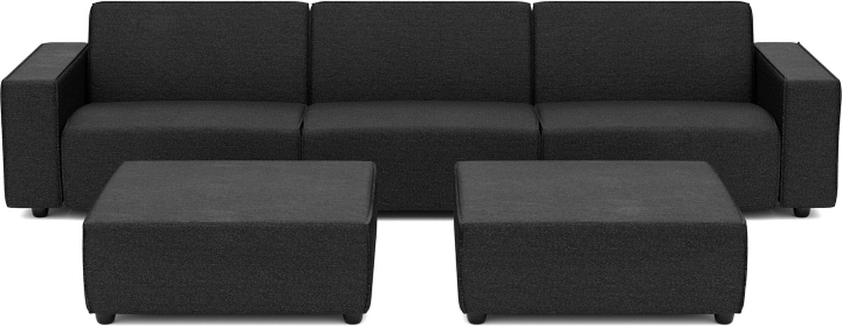 Icon deluxe loungeset 6-zits + 2 hockers Anthracite