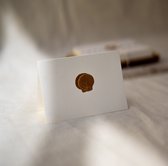 Mini wenskaarten met gouden schelp (set) | Handgemaakte kaarten | Kaarten minimalistisch | Ansichtkaart | Naamkaart | Naamkaartje
