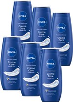 NIVEA Crème Care - Douchecrème - 6 x 250 ml - Voordeelverpakking