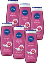 NIVEA Waterlily & Oil - Douchegel – Met Vitamine C & E - Duurzaam product - Voordeelverpakking 6 x 250 ml