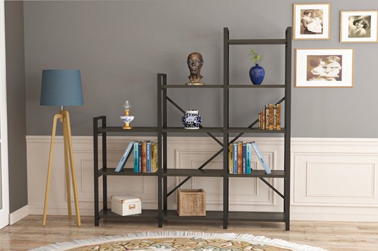 Wood House Stairway to Knowledge Wall Cabinet Industrial - Bibliothèque  Industrielle -... | bol