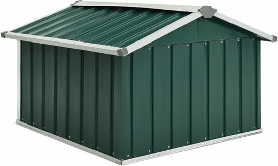 vidaXL - Overkapping - voor - robotmaaier - 92x97x63 - cm - staal - groen van VidaXL — afbeelding 4