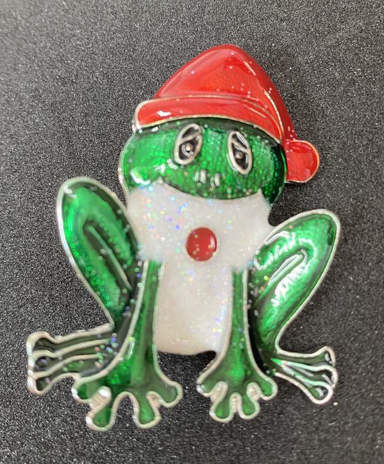 Broche Kerst Kikker bol