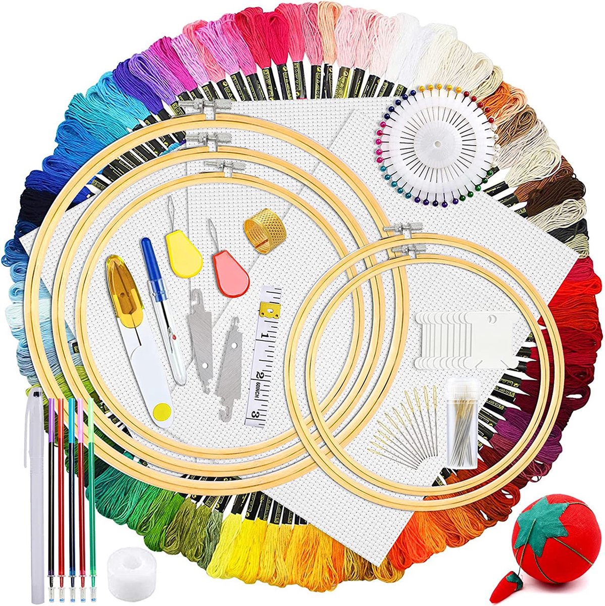 Borduurset voor beginners, 3 sets borduurstarterkits voor minnaar