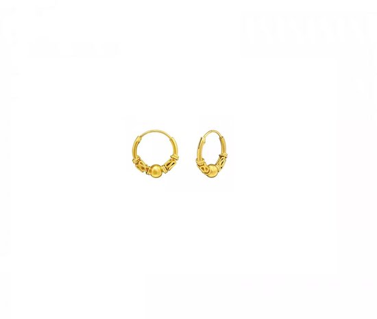 Bijoutheek Bali hoop Oorringen 12GD-1 Gold