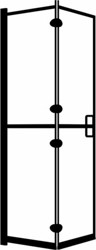 Cabine de douche - VIDAXL - 80x140 cm - Pliable - Verre ESG - Noir mat