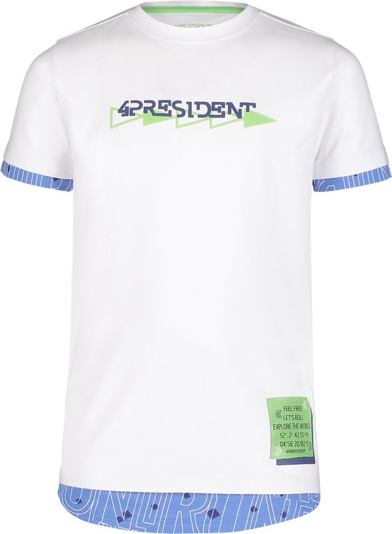 4PRESIDENT T-shirt jongens - White - Maat 140