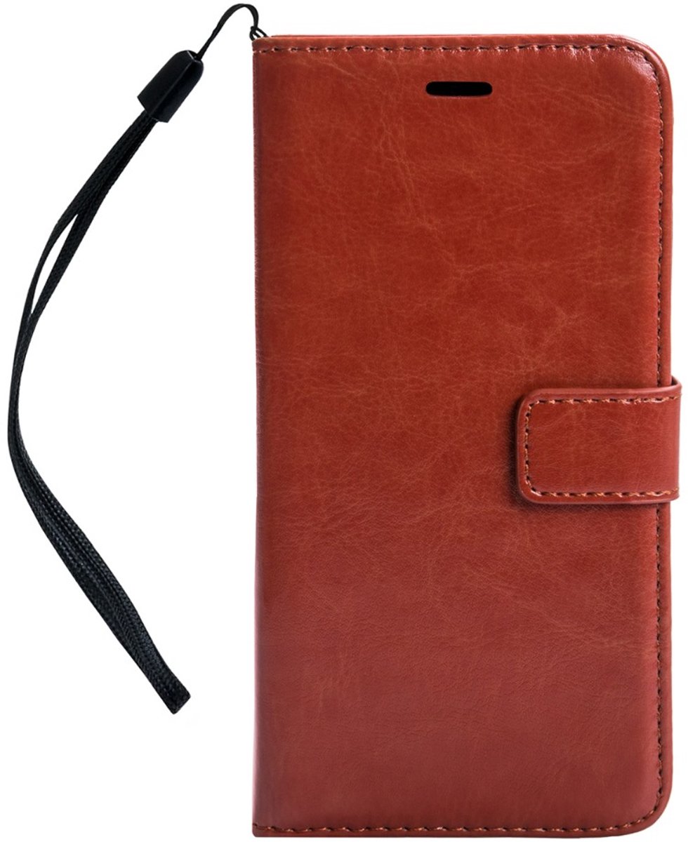 Luxe Lederen Hoesje met pashouder voor Samsung Galaxy S8 - Bruin