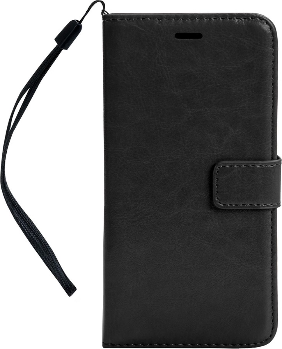 Luxe Lederen Hoesje met pashouder voor iPhone X - Zwart