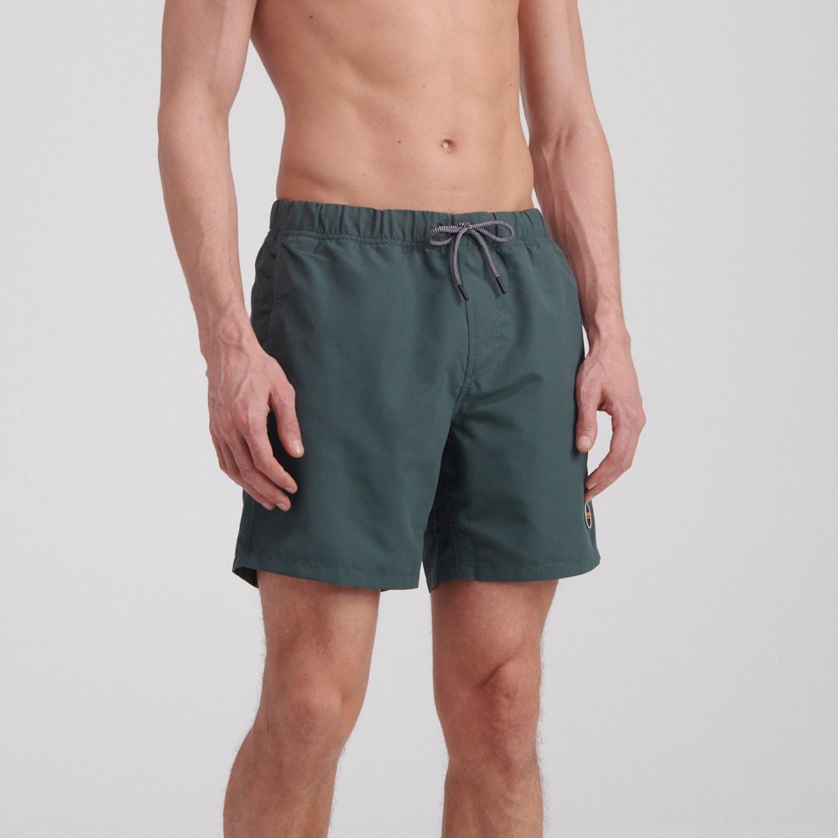 Shiwi Swimshort recycled mike solid micro peach - Cilantro green — afbeelding 12