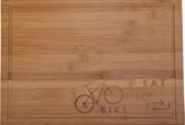 Cycle Gifts Broodplank Mountainbike - Broodplank - Snijplank - Borrelplank - Tapasplank - Serveerplank - Fietscadeau - Bamboe - Bruin