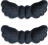 Protège-talons en forme de papillon pour Chaussures pour femmes et talons Zwart | coussins de talon | Protège talon | Ampoules | Pansements Blister | Anti ampoules | Pansements Pansements | Coussinets de talon | Coussin de talon