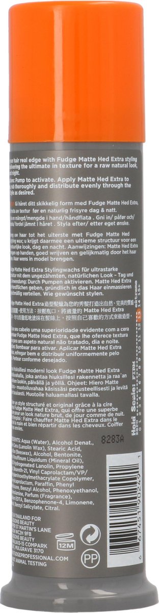 Nodig uit Eerlijkheid Wolk Fudge Wax Fudge Matte Hed extra - 85 ml | bol.com