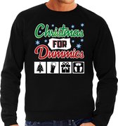 Foute Kersttrui / sweater - Christmas for dummies - zwart voor heren - kerstkleding / kerst outfit XXL