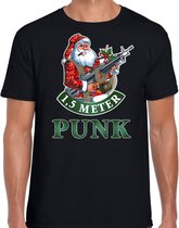 Fout Kerstshirt / Kerst t-shirt 1,5 meter punk zwart voor heren - Kerstkleding / Christmas outfit S