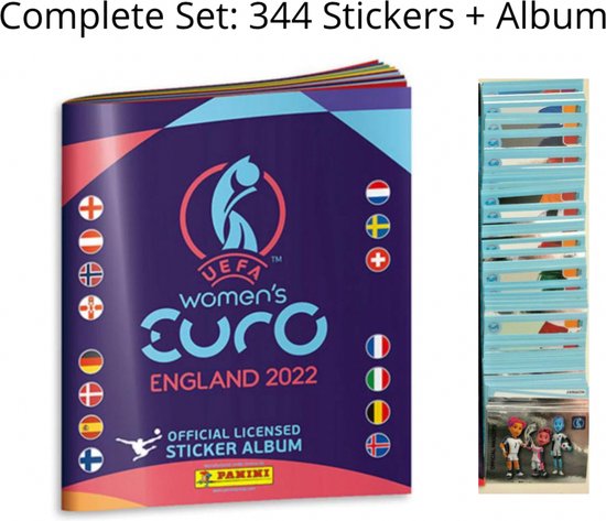 Afbeelding van het spel Women's Euro 2022 England Complete set of 344 stickers + Panini Album