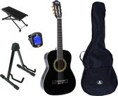LaPaz 002 BK klassieke gitaar 3/4-formaat zwart + accessoires