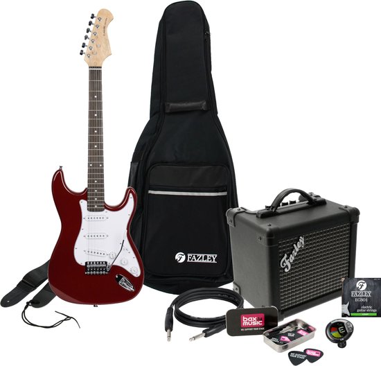 Fazley FST118DR kit de démarrage guitare électrique rouge avec  amplificateur | bol.com