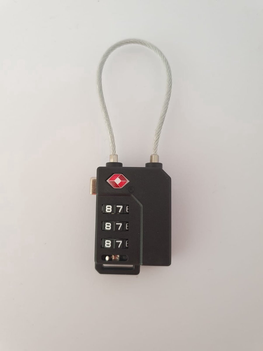 Bol.com TSA Cijferslot 3 cijferig - 1 stuks - Koffersloten - Kofferslot - Bagageslot - Reisslot - Kabelslot - Hangslot - Bagages... aanbieding