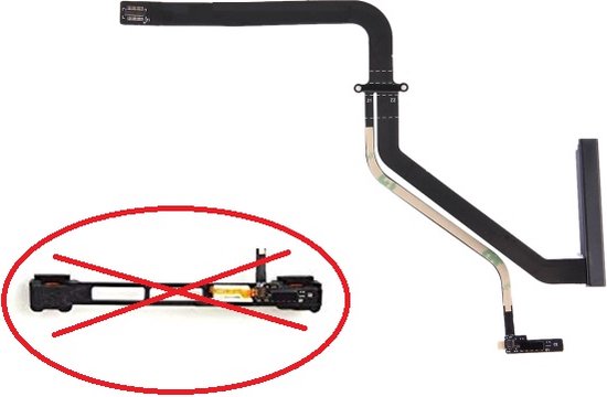 Laptop HDD/SSD SATA kabel - Geschikt voor Apple MacBook Pro A1278 2009-2010 Series - Compatible P/N: 821-0814-A