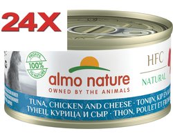 Almo Nature HFC - Kattenvoer - Tonijn, Kip & Kaas - 24x70gr