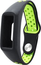 Siliconen Smartwatch bandje - Geschikt voor Honor Band 6 sport bandje - zwart/grijs - Strap-it Horlogeband / Polsband / Armband