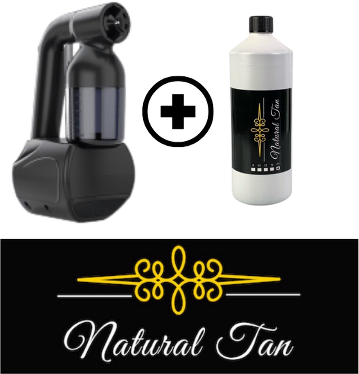 Natural Tan - Spray Tan apparaat- Baby Tan Handy + Fast Tan 250ml - Natural Tan
