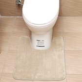 SensaHome - Luxe Absorberende Antislip Toiletmat - Voor Badkamer & Toilet - Antislip - Beige