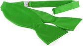 Suitable - Zelfstrikker Zijde Groen F33 - One Size - Effen - Heren - Gala Vlinderstrik / Vlinderdas