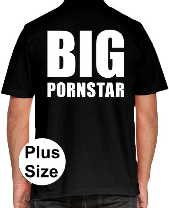 BIG Pornstar grote maten poloshirt zwart voor heren Plus size